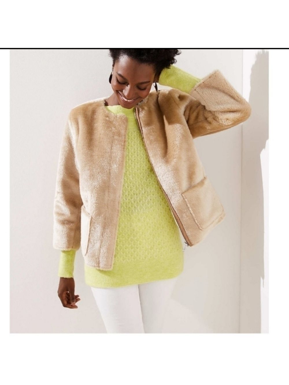 LOFT Faux Fur Jacket